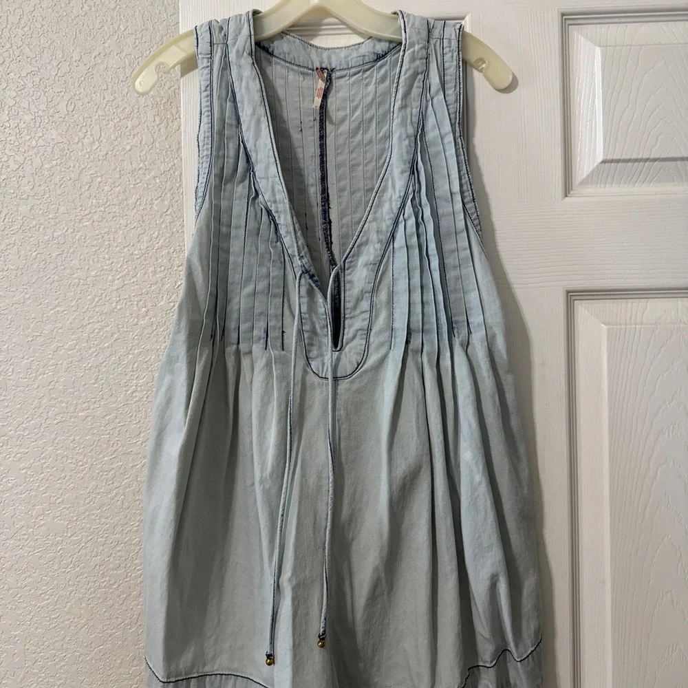Free People Light Blue Webster romper - Picture 2 of 4